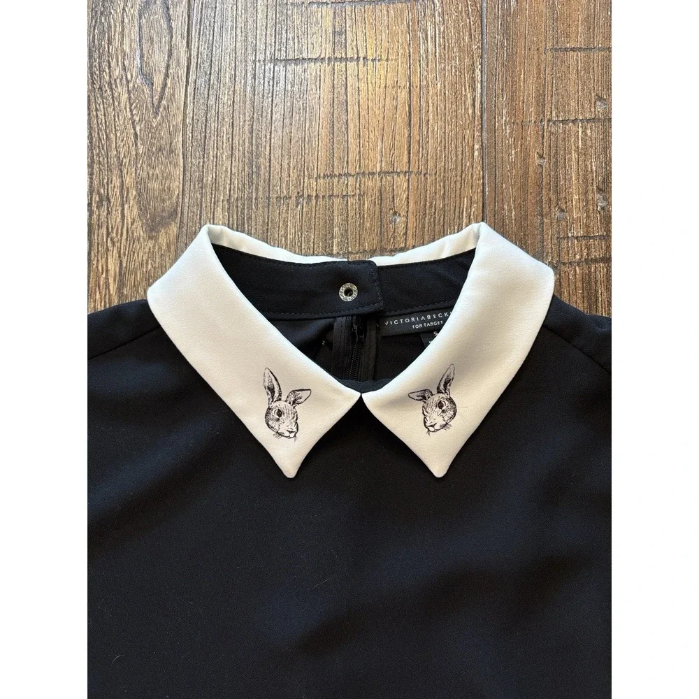 Victoria Beckham for Target Bunny Collar Shift Dress Size Small EUC - Picture 4 of 9